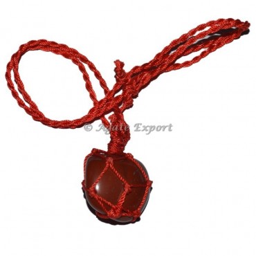 Carnelian Tumbled Stones With Cord Wire Wrapped Pendants