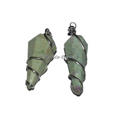 Green Aventurine Wire Wrapped Pendants