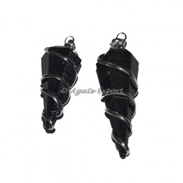 Black Tourmaline Wire Wrapped Pendants