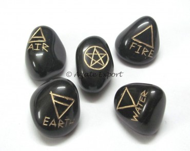 Black Agate Wiccan Set