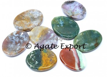 Indian Fancy Agate Worry Stones.