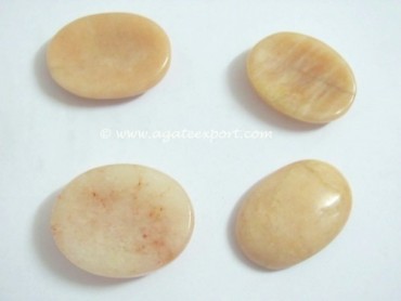 Cream Moonstone Worry Stones.