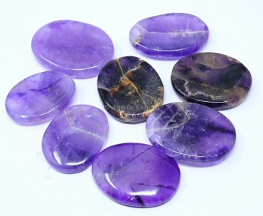 High Grade AAA Amethyst Worry Stone