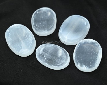 Selenite Worry Stone