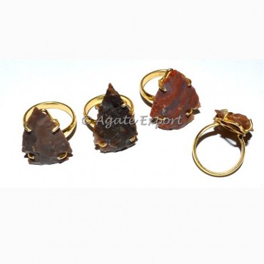 Agate Arrowheads Rings