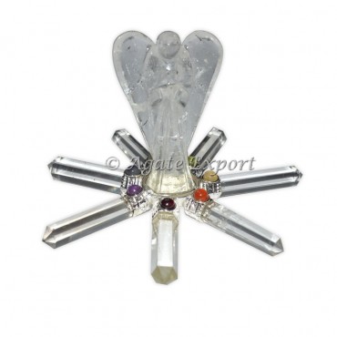 Crystal Quartz Energy Generator With Angel