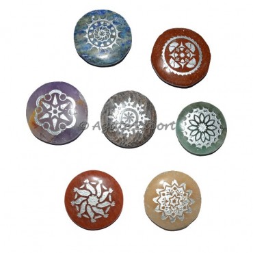Traditional Chakra Symbols Silver Set